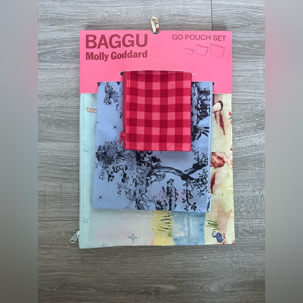 NWT BAGGU Go Pouch Set Molly Goddard